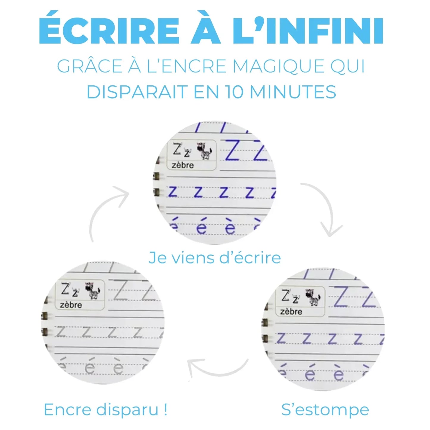 Cahier Magique LittleGenius™ Réutilisable à l'Infini